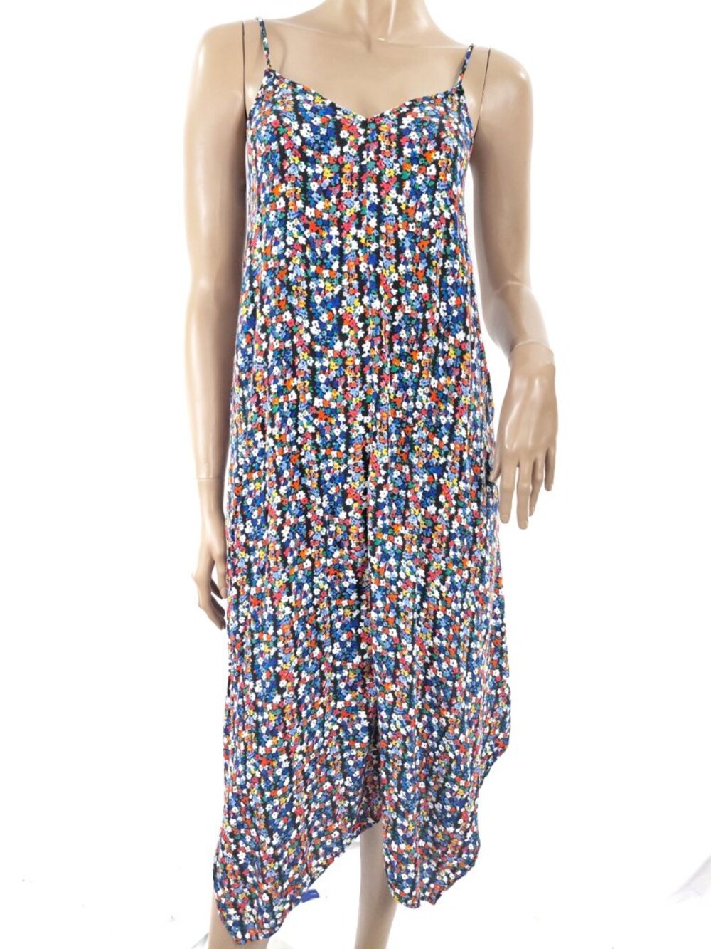 Gap Dress Hankie Point Hem Spaghetti Strap Floral Midi XS